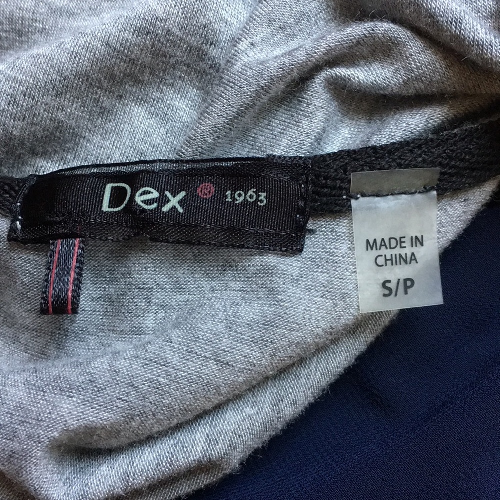 Dex high low navy blue gray midi dress S - Picture 7 of 7
